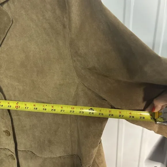 Y2k Venezia Jeans Ladies Suede Jacket Size 26/28 - Picture 5 of 6